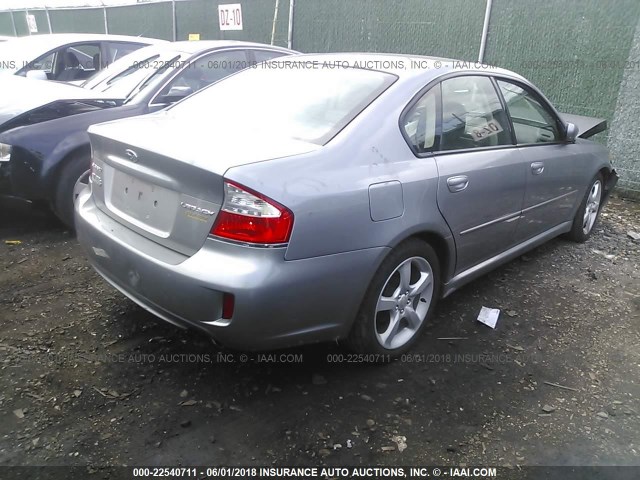 4S3BL626197223947 - 2009 SUBARU LEGACY 2.5I LIMITED GRAY photo 4