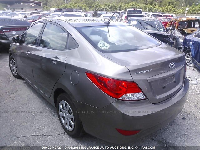 KMHCT4AE0DU478791 - 2013 HYUNDAI ACCENT GLS/GS TAN photo 3