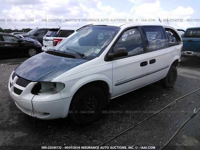 1B4GP24331B215286 - 2001 DODGE GRAND CARAVAN SE WHITE photo 2