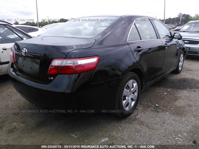 4T1BE46K67U704700 - 2007 TOYOTA CAMRY NEW GENERAT CE/LE/XLE/SE BLACK photo 4