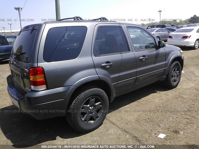 1FMYU04155KC06691 - 2005 FORD ESCAPE LIMITED GRAY photo 4