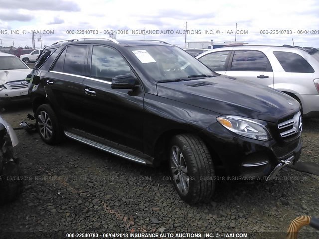 4JGDA5HBXGA622901 - 2016 MERCEDES-BENZ GLE 350 4MATIC BLACK photo 1