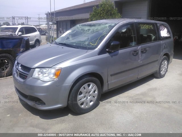 2C4RDGBG6GR251670 - 2016 DODGE GRAND CARAVAN SE GRAY photo 2