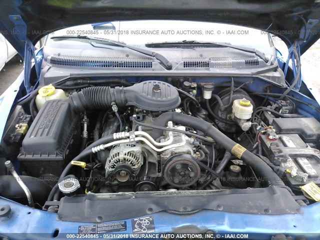 1B7FL26Y9XS208760 - 1999 DODGE DAKOTA BLUE photo 10