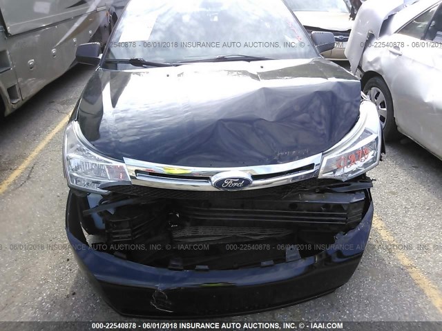 1FAHP3FN0BW121541 - 2011 FORD FOCUS SE BLACK photo 6