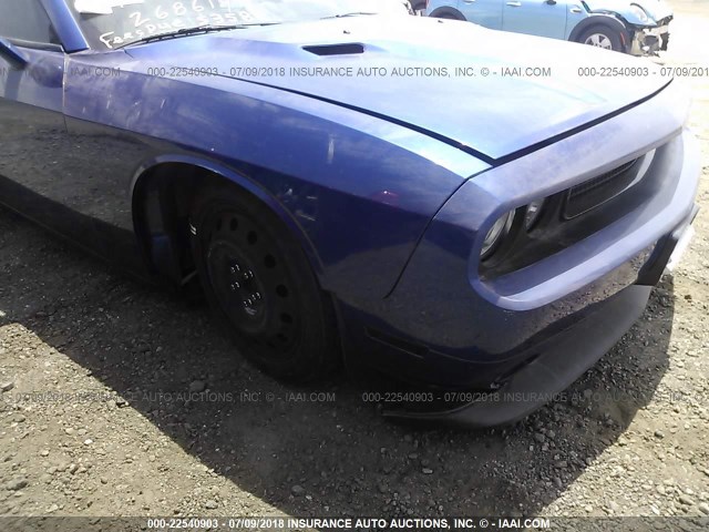 2C3CDYAG2CH268614 - 2012 DODGE CHALLENGER SXT BLUE photo 6