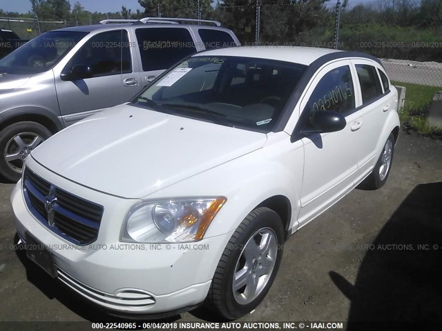 1B3HB48A09D162851 - 2009 DODGE CALIBER SXT WHITE photo 2