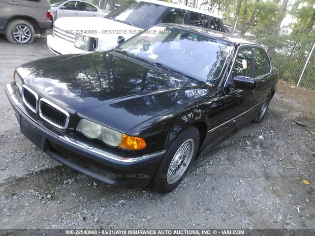 WBAGH8347YDP09613 - 2000 BMW 740 IL BLACK photo 2