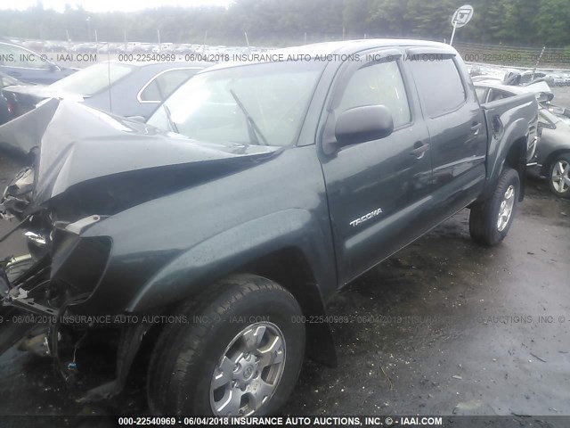 3TMLU42N99M032070 - 2009 TOYOTA TACOMA DOUBLE CAB მწვანე ფოტო 2
