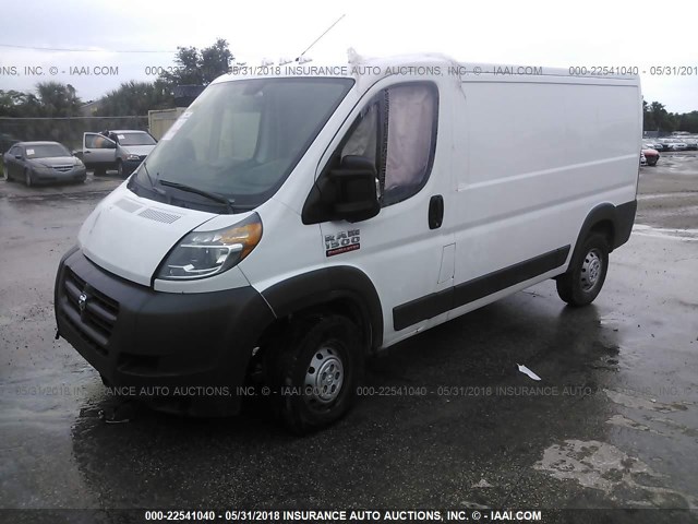 3C6TRVAG7HE513560 - 2017 RAM PROMASTER 1500 1500 STANDARD WHITE photo 2