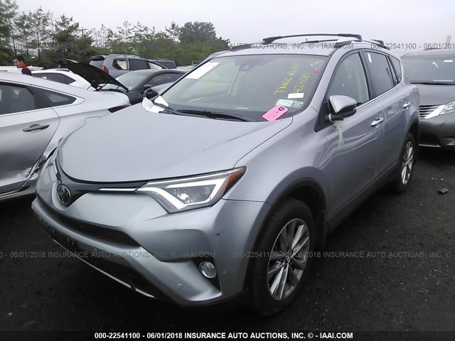 2T3DFREV1GW429081 - 2016 TOYOTA RAV4 LIMITED SILVER photo 2