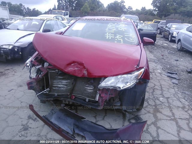 4T4BF1FK3DR282981 - 2013 TOYOTA CAMRY L/SE/LE/XLE RED photo 6