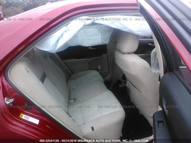 4T4BF1FK3DR282981 - 2013 TOYOTA CAMRY L/SE/LE/XLE 红色 照片 8