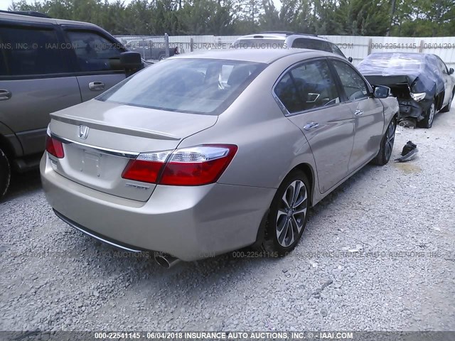 1HGCR2F58FA058430 - 2015 HONDA ACCORD SPORT TAN photo 4