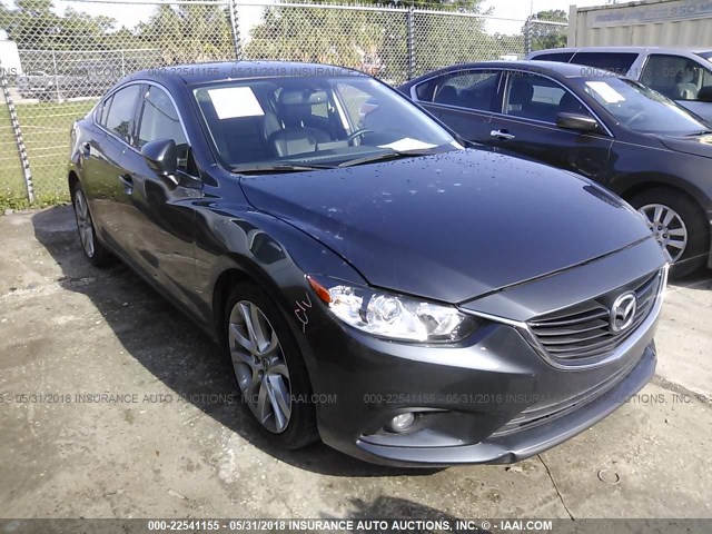 JM1GJ1V56G1458426 - 2016 MAZDA 6 TOURING GRAY photo 1