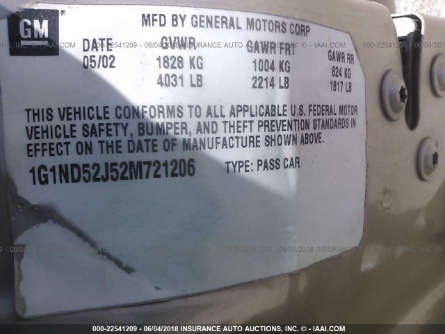 1G1NE52J53M512465 - 2003 CHEVROLET MALIBU LS GOLD photo 9