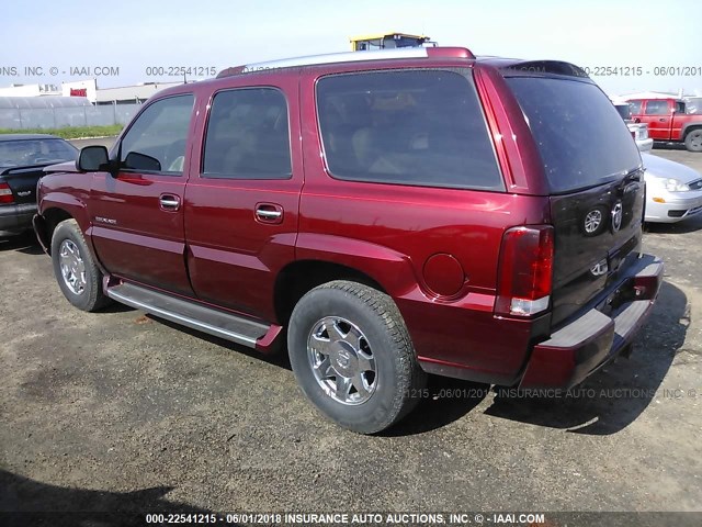 1GYEK63N13R179539 - 2003 CADILLAC ESCALADE LUXURY Tünd qırmızı foto 3