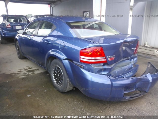 1B3LC46B79N562127 - 2009 DODGE AVENGER SE/SXT BLUE photo 3