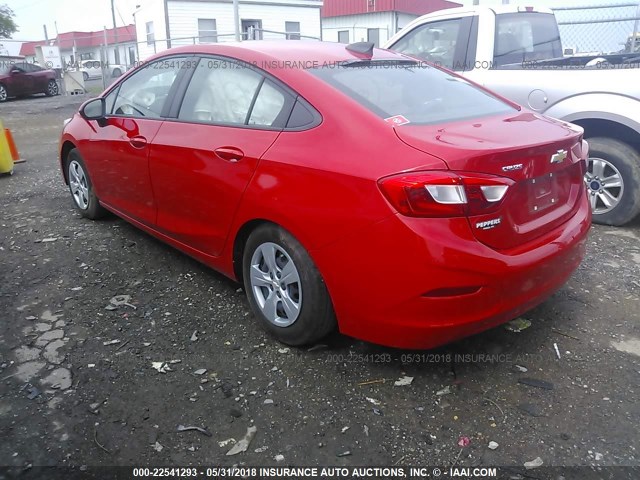 1G1BC5SM6H7102797 - 2017 CHEVROLET CRUZE LS RED photo 3