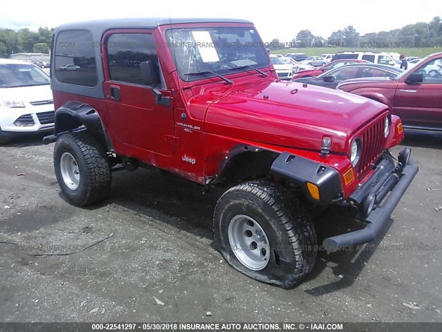 1J4FA49S7YP712179 - 2000 JEEP WRANGLER / TJ SPORT RED photo 1