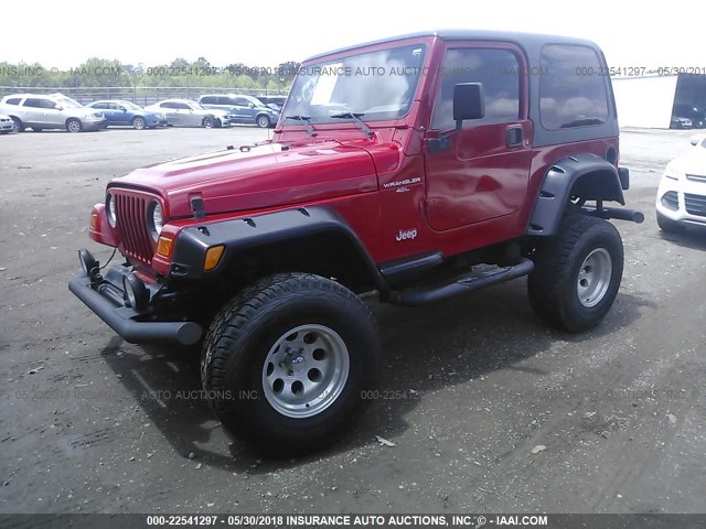 1J4FA49S7YP712179 - 2000 JEEP WRANGLER / TJ SPORT RED photo 2