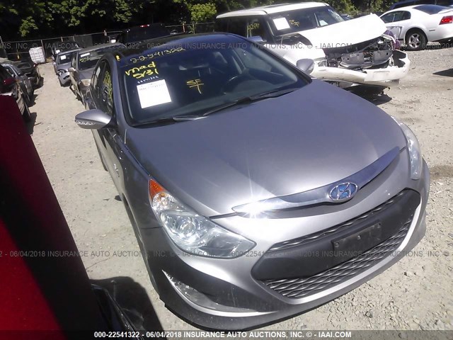 KMHEC4A44BA014935 - 2011 HYUNDAI SONATA HYBRID SILVER photo 1