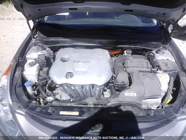 KMHEC4A44BA014935 - 2011 HYUNDAI SONATA HYBRID SILVER photo 10