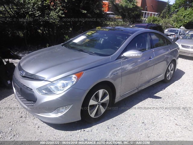 KMHEC4A44BA014935 - 2011 HYUNDAI SONATA HYBRID SILVER photo 2