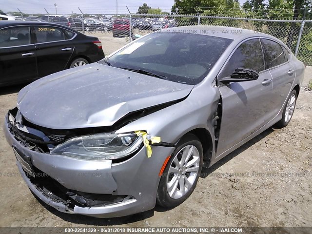 1C3CCCAB9GN110908 - 2016 CHRYSLER 200 LIMITED SILVER photo 2