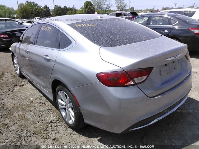 1C3CCCAB9GN110908 - 2016 CHRYSLER 200 LIMITED SILVER photo 3