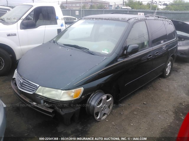 2HKRL18681H614344 - 2001 HONDA ODYSSEY EX GREEN photo 2