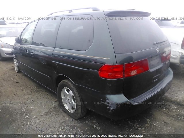 2HKRL18681H614344 - 2001 HONDA ODYSSEY EX GREEN photo 3