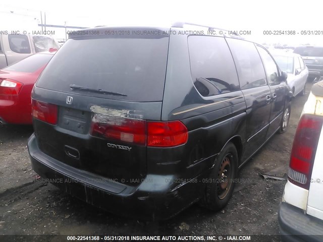 2HKRL18681H614344 - 2001 HONDA ODYSSEY EX GREEN photo 4