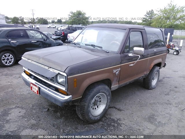 1FMCU14T5GUC82338 - 1986 FORD BRONCO II BROWN photo 2