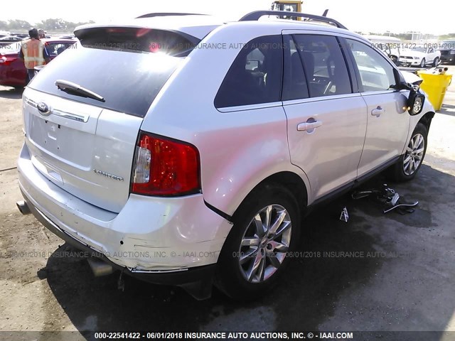 2FMDK3KC0CBA45507 - 2012 FORD EDGE LIMITED SILVER photo 4