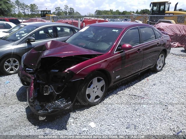 2G1WD58C479414871 - 2007 CHEVROLET IMPALA SUPER SPORT RED photo 2