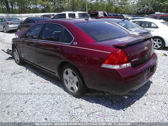 2G1WD58C479414871 - 2007 CHEVROLET IMPALA SUPER SPORT RED photo 3