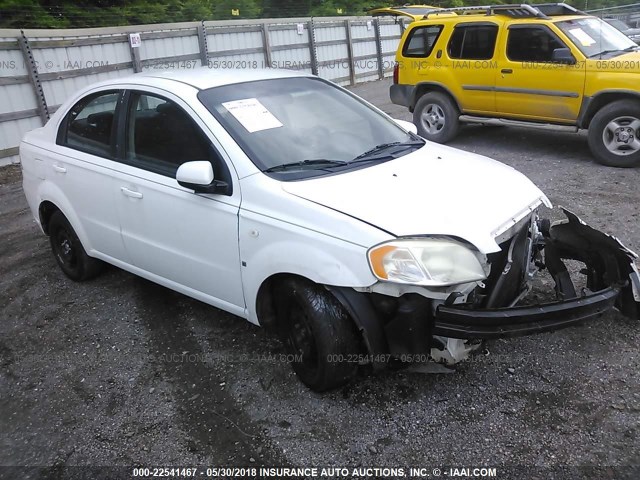 KL1TD56608B181893 - 2008 CHEVROLET AVEO LS WHITE photo 1