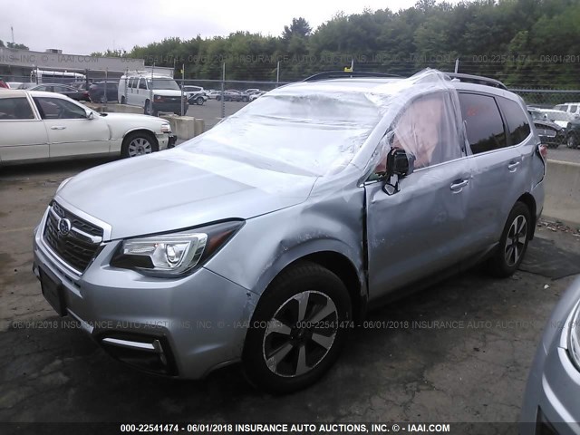 JF2SJARC2JH437124 - 2018 SUBARU FORESTER 2.5I LIMITED SILVER photo 2