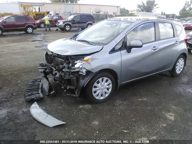 3N1CE2CP8EL402980 - 2014 NISSAN VERSA NOTE S/S PLUS/SV/SL GRAY photo 2