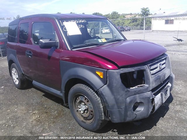 5J6YH28308L009209 - 2008 HONDA ELEMENT LX RED photo 1