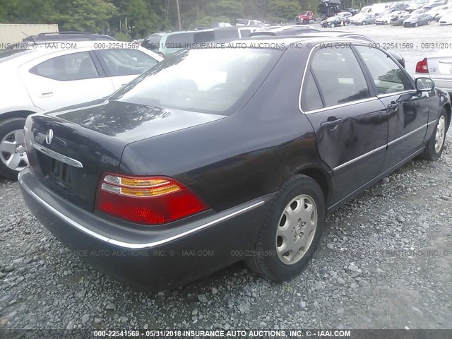 JH4KA9658YC010975 - 2000 ACURA 3.5RL BLACK photo 4