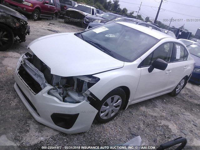 JF1GJAA6XDH007023 - 2013 SUBARU IMPREZA WHITE photo 2