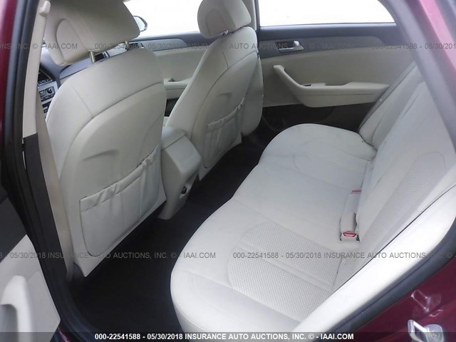5NPE24AF5GH271224 - 2016 HYUNDAI SONATA SE 红色 照片 8