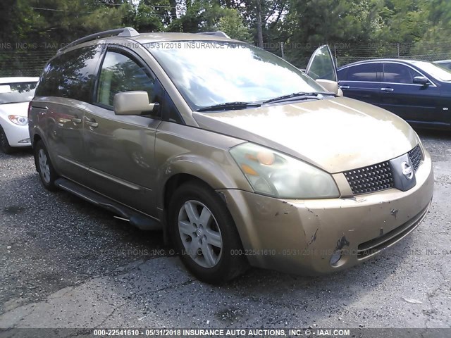 5N1BV28U04N368910 - 2004 NISSAN QUEST S/SE/SL GOLD photo 1