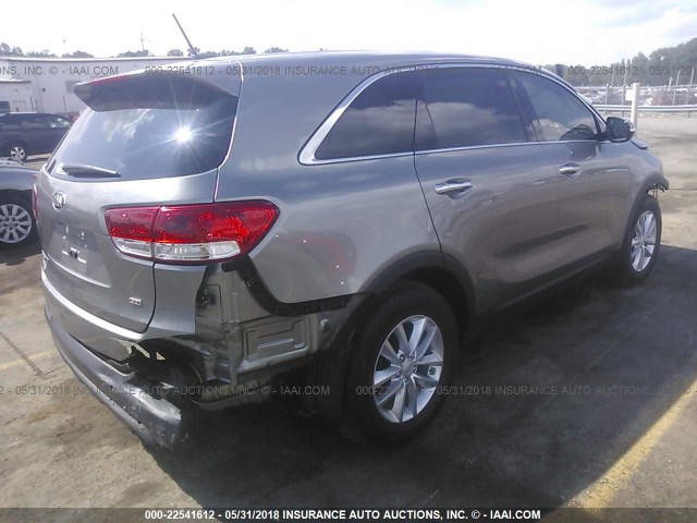 5XYPG4A38JG364463 - 2018 KIA SORENTO LX/L GRAY photo 4