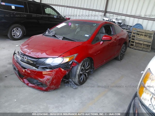 2HGFG3B05FH501119 - 2015 HONDA CIVIC EXL RED photo 2