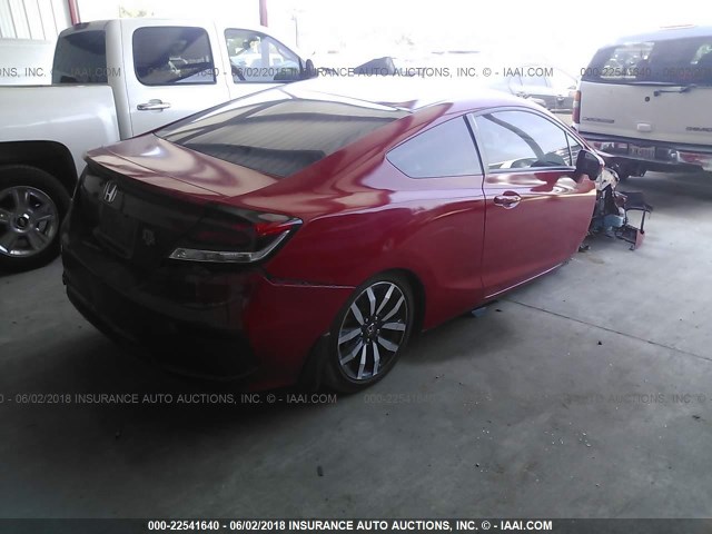 2HGFG3B05FH501119 - 2015 HONDA CIVIC EXL RED photo 4