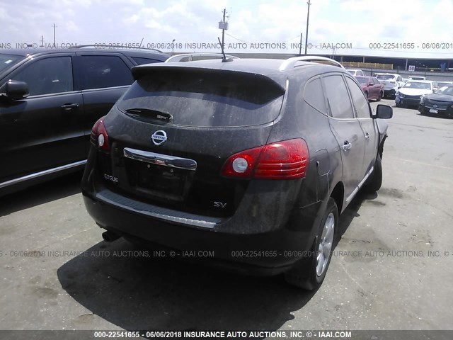 JN8AS5MTXBW570639 - 2011 NISSAN ROGUE S/SV/KROM BLACK photo 4