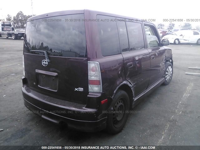 JTLKT324950215647 - 2005 TOYOTA SCION XB Bordo foto 4